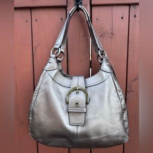 Coach SoHo Lynn Hobo Shoulder Bag Metallic